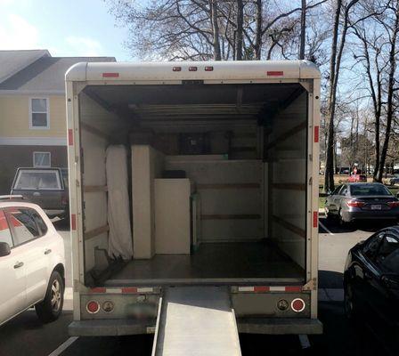 15' Box truck interior