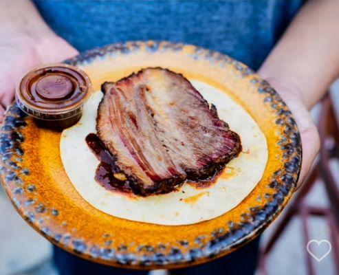 Smoked Brisket with Spicy Mole Negro