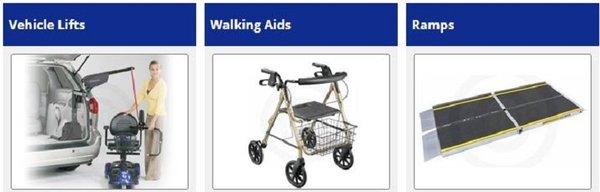 Vehicle lifts, Walking Aids, Ramps