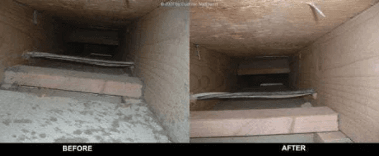 air vent cleaning before and after