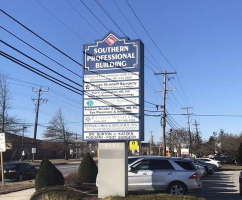 Signage outside the building