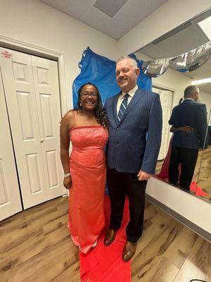 My friend and I had fun learning East coast swing at the prom social.