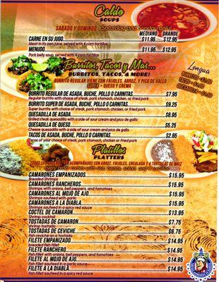 Caldos y mas menu