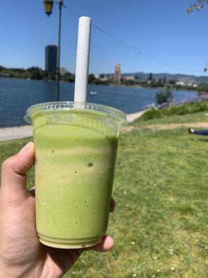 Mango lassi with added greens