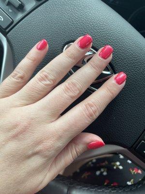 Gel Nails by Nadia. Color - DND Charming Cherry