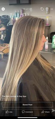 Balayage and baby lights by the owner Shannon Lepore