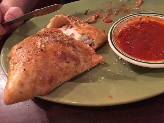 Small calzone, bigger than we thought