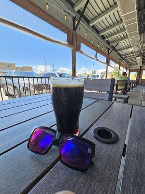 Graham cracker stout on the patio