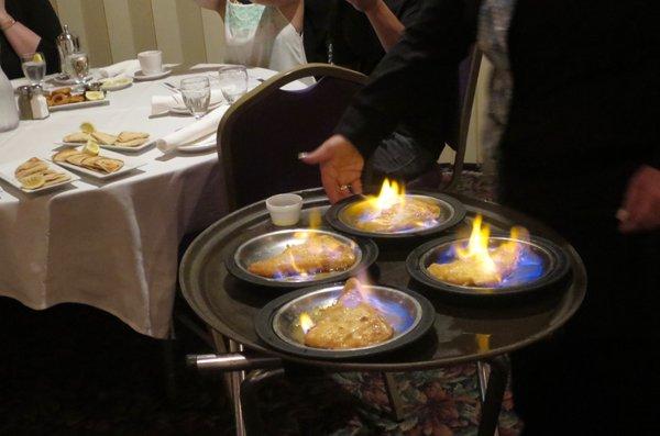 Saganaki served