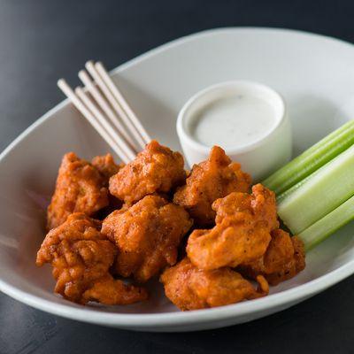 Try our Boneless Wings in five different flavors – buffalo, Korean chili garlic, BBQ, whiskey black pepper and lemon pepper dry rub.