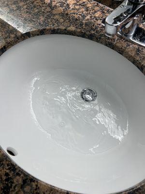 Clogged sink.