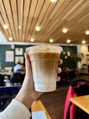 iced vanilla latte ($4.35)