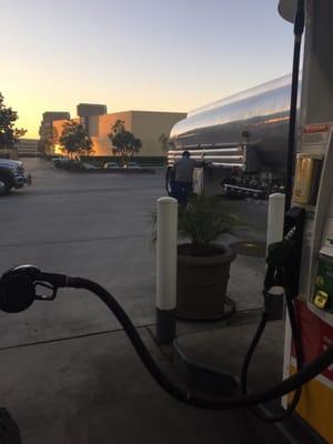 Getting fresh gas.