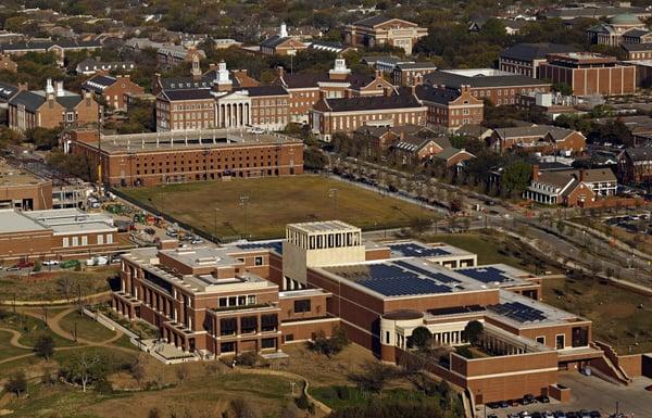 G.W. Bush Library in #Texas goes #solar with Del Sol Energy using #SolarWorld USA modules, #SMA USA inverters and #SolarDock Racking