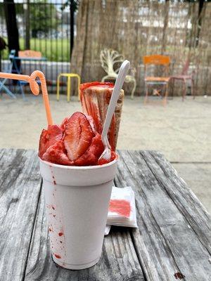 Strawberry Cheesecake snow cone