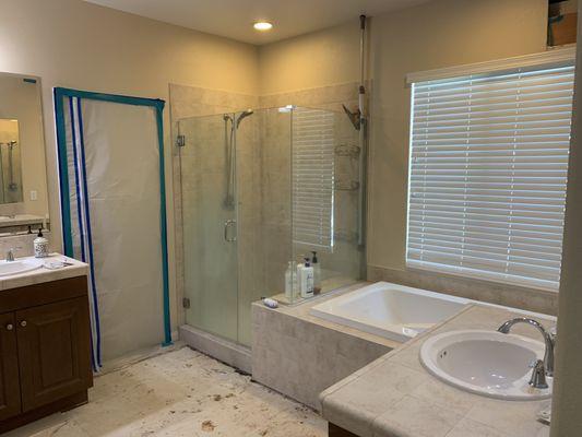 Bathroom tile remodel - Before