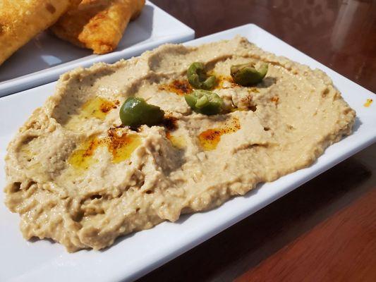 Regular hummus. Very garlicky and tasty!