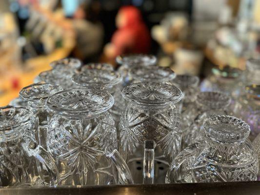 Glassware for espresso. Sophisticated