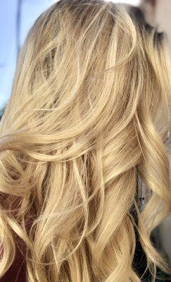 Blonde highlights, balayage