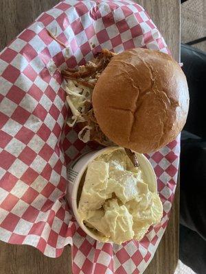 Pulled pork and potato salad