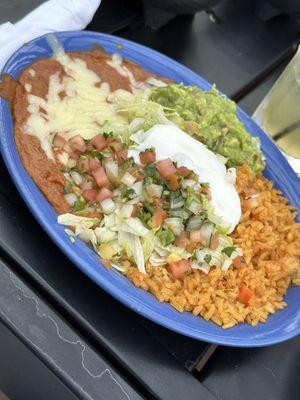 Rice and beans (part of fajitas)