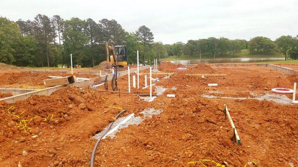 New construction plumbing system install.