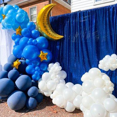 Moon and Stars Balloon Backdrop