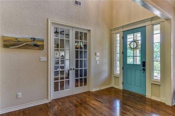 Fiberglass entry door. See project here: https://www.pellabranch.com/dallas/projects/curb-appeal-in-aledo-tx/