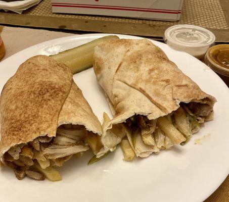 Chicken shawarma wrap