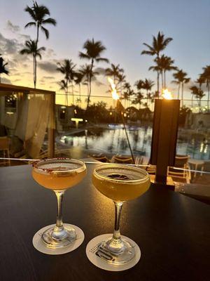 shiso sour (Left) ke aliʻi (right)