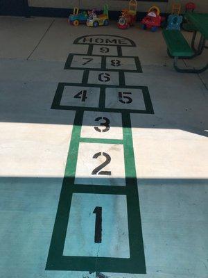 Hopscotch fun for the school-age children.