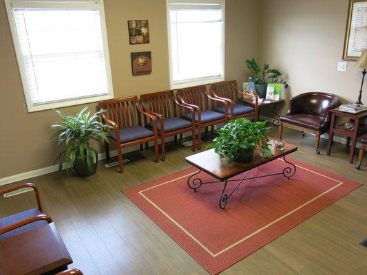 Comfortable patient waiting area