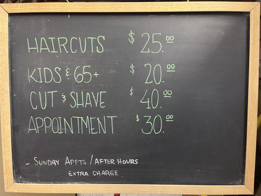 Our shop prices as of February 2024.

Read the small print....