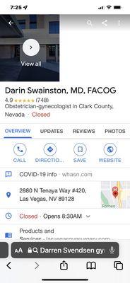 Doctors office and address