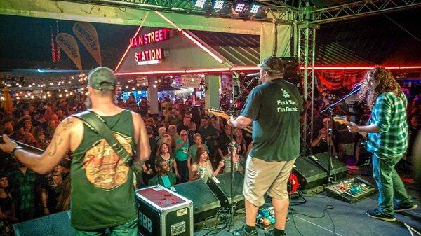 The view from on stage during our big concert events including Bike Week! Check us out as we gear up for 2020