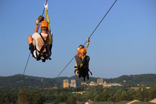 Urban zipline trip with awesome Skyline views of Asheville