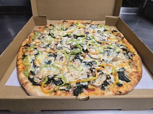 Large  vegetable pizza