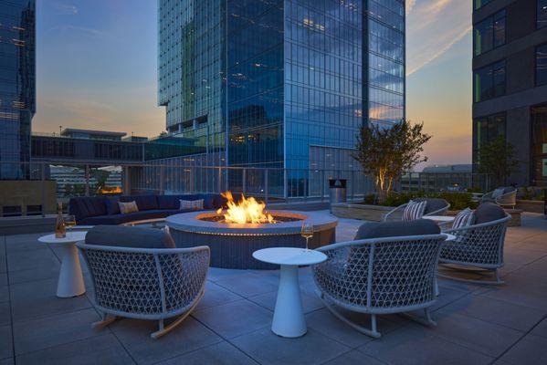 Stunning twilight views of Reston Town Center.