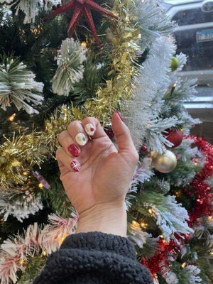 My Christmas nail design.