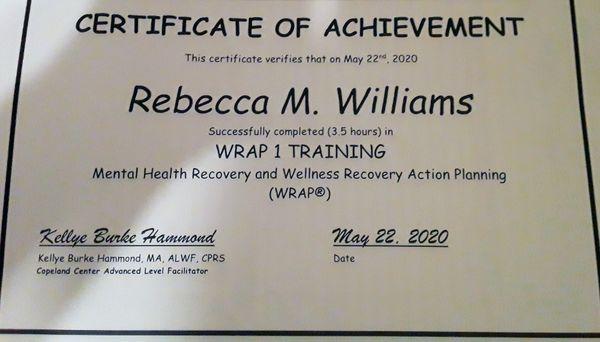 I am A W.R.A.P Facilitator.