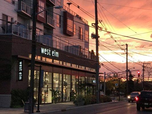 Our beautiful store at sunset.