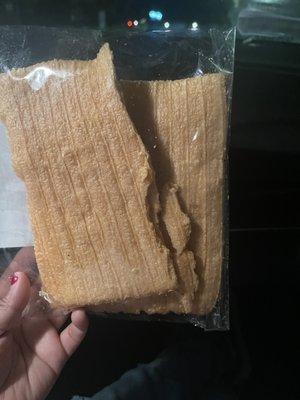 Broken durito for my chicharrón preparado.