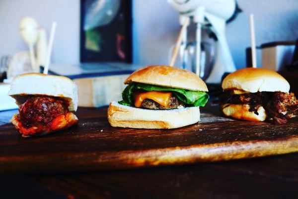 Slider Trio- Lamb-Beef-Pork