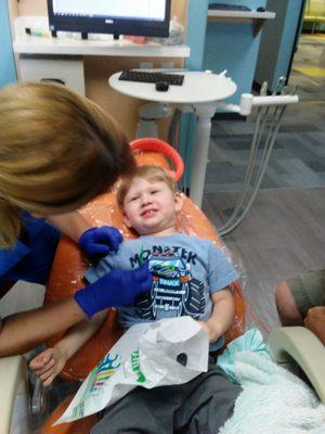 Getting my teeth cleaned