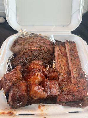 Tri-Tip, pork belly burnt ends and ribs