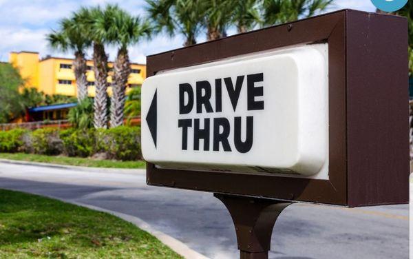 Drive thru available if you don't want to wear a mask