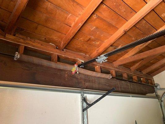 garage door chain rail & spring