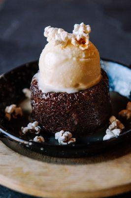 Sticky Toffee Pudding, Popcorn Ice Cream, Popcorn