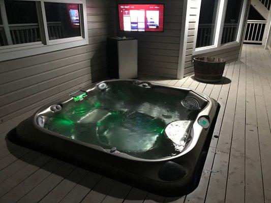 Installed hot tub from Backyard Oasis