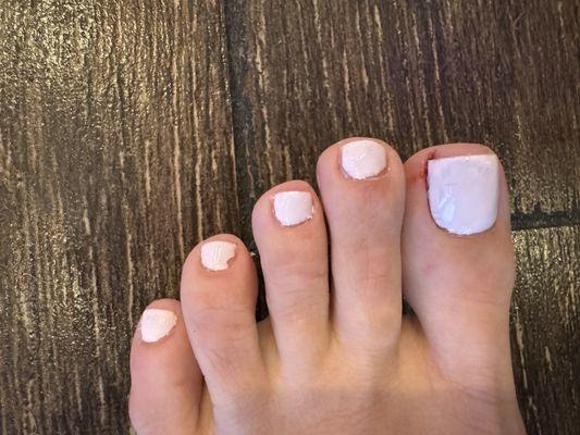 My toes after a pedicure